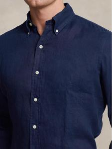 Rlralph <span class=keywords><strong>camicia</strong></span> <span class=keywords><strong>di</strong></span> <span class=keywords><strong>lino</strong></span> ricamato <span class=keywords><strong>uomo</strong></span> e donna coppia Top manica lunga primavera autunno - Product Image 3