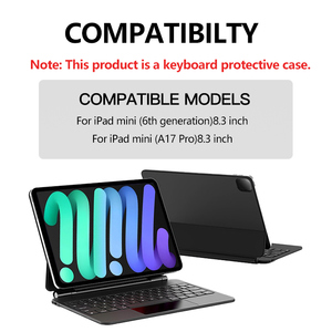 Étui <span class=keywords><strong>clavier</strong></span> rétroéclairé avec pavé tactile intelligent pour <span class=keywords><strong>iPad</strong></span> Mini 8,3 pouces avec connexion sans fil BT, <span class=keywords><strong>clavier</strong></span> magique - Product Image 2