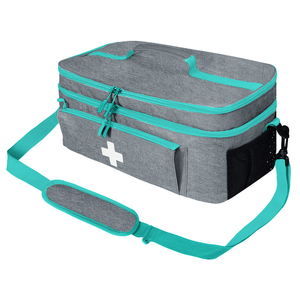 Sac de premiers secours vide, organiseur de trousses d'<span class=keywords><strong>urgence</strong></span>, fermeture <span class=keywords><strong>à</strong></span> double fermeture éclair, sac <span class=keywords><strong>à</strong></span> médicaments portable pour la maison, les voyages et le camping - Product Image 1
