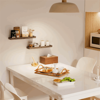 Étagères flottantes en bois massif de haute qualité pour le rangement mural dans la chambre, le salon, la cuisine, la salle de bain