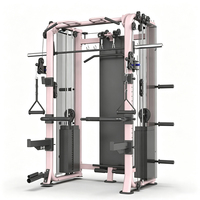 Machine Smith en acier robuste avec cage de musculation et rack à squats, équipement d'entraînement complet pour la maison