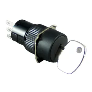 Interruptor de bloqueo rotativo de llave de ascensor, dispositivo de alta seguridad IP40, 16mm de diámetro, 3A, 250V, CA, 3 vías, 3 posiciones