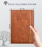 Cuaderno A5 con Logotipo Personalizado, de Alta Calidad, Promocional, Tapa Dura de Cuero PU, 100 Hojas, Encuadernado Cosido, 80 Gsm, Color Marfil