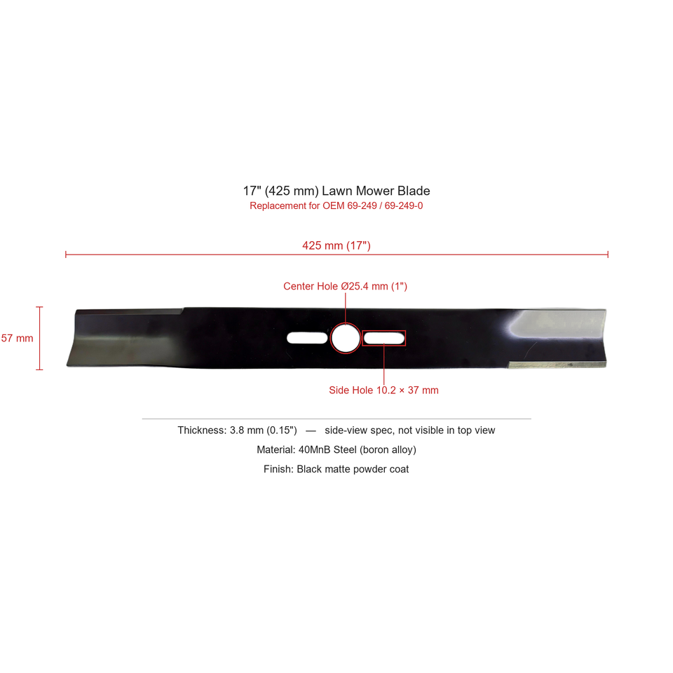 Lawn Mower Blade Adapter Kit 17 Inch 425mm Blade 1 Inch Hole 9PCS 7 ...
