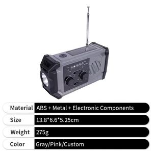 4000mAh Hand Crank Solar Weather Radio Emergency Survival Kit with Phone Charger and Flashlight for Camping - Product Image 3