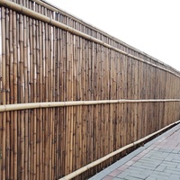 Paneles y Biombos de Bambú Hechos a Mano Anticorrosivos para Decoración de Jardín y Patio Exterior, Estilo Natural