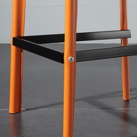 Chaise de bar de luxe légère, tabouret haut pour la maison, chaise de bar en cuir minimaliste italienne, chaise de bar à dossier tendance sur internet