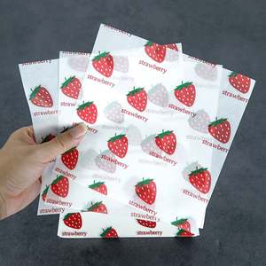 18*18CM Custom Logo Printed Deli Meat Hamburger Frie Burger Sandwich Wrap Wax <b>Sheets</b> Food <b>Wrapping</b> Greaseproof <b>Paper</b> - Product Image 3