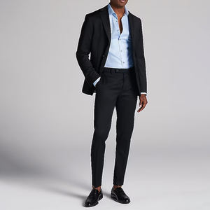 Trajes de negocios de dos botones de un solo pecho <span class=keywords><strong>para</strong></span> hombres negros clásicos Botón de diseño atemporal Resistente a las manchas <span class=keywords><strong>para</strong></span> sala de audiencias TR - Product Image 2