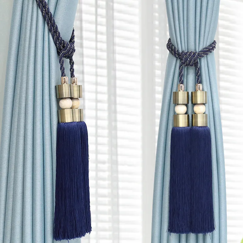 New Design Drapery Holder Long Holdback Metal Curtain Tieback Curtain Tassel Rope