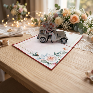 Tarjeta de Felicitación para Recién Casados, Diseño 3D, Estilo Hecho a Mano, Papel Decorativo, Regalo de Boda, Superventas - Product Image 2