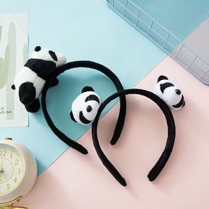 Vente chaude dessin animé Animal poupée chapeaux mignon dessin animé <span class=keywords><strong>Panda</strong></span> bandeau fête bandeau cheveux accessoires pour enfants - Product Image 3