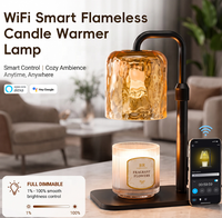 GIET最新产品WiFi智能蜡烛灯，通过Alexa和Google语音控制，具有调光功能，水波纹效果。