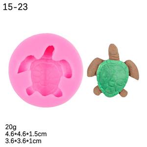 Moule en silicone à thème marin pour fondant, formes d'algues, de poissons, de coraux et de tortues marines, outils de pâtisserie faits main pour décorer gâteaux, biscuits et bonbons - Product Image 5