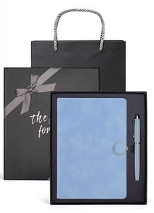 Set de Regalo de Cuaderno y Bolígrafo de PU Negro con Cubierta de Hebilla de Anillo para Regalos Ejecutivos de Oficina y Suministro de Papelería al por Mayor - Product Image 2