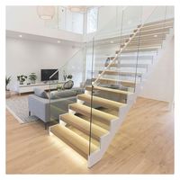 Adacalucasa — escalier moderne en bois de chêne, 40mm, étagères prédécoupées, en acier, pour décoration de maison