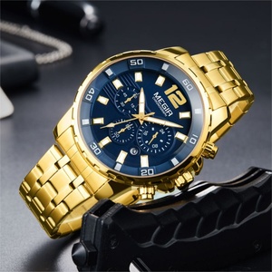 นาฬิกาข้อมือผู้ชาย MEGIR 2068 แบรนด์ Steel รุ่นทอง ควอตซ์ โครโนกราฟ สปอร์ต - Product Image 6
