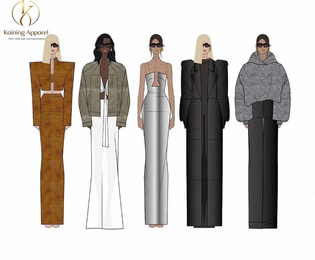 Women Design Dress Fashion Boutique Custom Logo Fall Winter Luxury Clothing Clothes Apparel Design Service Manufacture