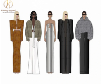 Service de Conception et Fabrication de Vêtements de Luxe pour Femmes : Robes, Mode, Boutique, Logo Personnalisé, Automne-Hiver