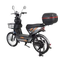 Vélo Électrique 2026 Moteur Avant Brushless 800W Cadre en Acier Carbone Frein à Tambour Batterie Plomb-Acide 50km 3 Vitesses Roues 20''