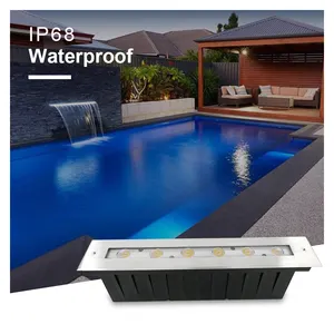 IP68 su geçirmez sualtı gömme lineer ışık 12V 6W 12W 18W havuz ışıkları 316SS