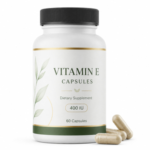Vitamine E Naturelle en Gros pour Adultes, Ultra Tocotriénols 330mg, Mélange Antioxydant, 60 Capsules, Soutient l'Immunité et la Santé de la Peau, Marque Privée - Product Image 1