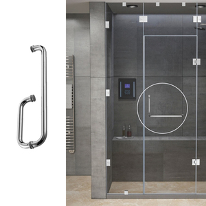 キャビンデザイン シャワーキュービクル バスルーム フレームレス フリースタンディング コーナー スライドドア 強化ガラス シャワーエンクロージャー ベース付き - Product Image 6