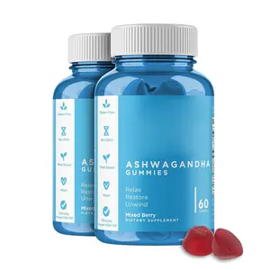 Private Label OEM 10% Organic Ashwagandha Extract Tongkat Ali Maca r Supplement Bio Ashwagandha KSM-66 Gummies