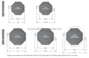<span class=keywords><strong>Cage</strong></span> d'entraînement <span class=keywords><strong>MMA</strong></span> octogonale en cuir PVC avec protection d'angle pour la vente - Product Image 4