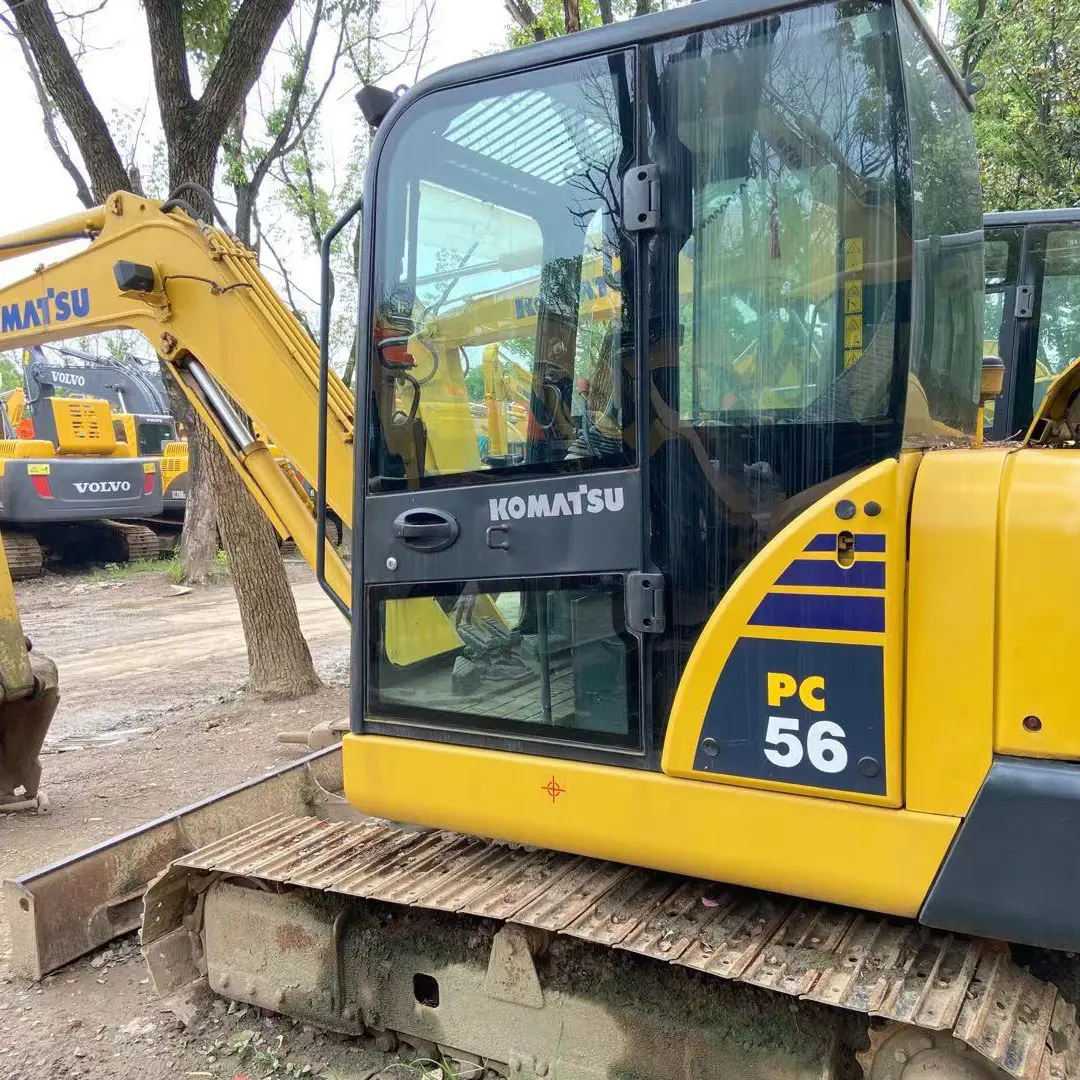 Low price and high quality Japanese original Komatsu PC56 used small excavator  engine and pump performance is good