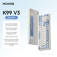 Clavier mécanique en plastique personnalisé MCHOSE K99V3, sans fil, filaire, structure interchangeable à chaud, rétroéclairage RVB, jeu, bureau, ordinateur portable
