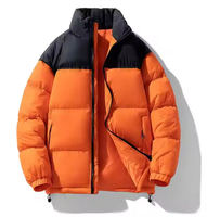 Parka d'hiver personnalisée en coton épais avec fermeture éclair, logo imprimé, design à bulles, disponible en grandes tailles, veste matelassée pour homme et femme