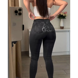 Jeans sexy pour femmes Pantalon en denim personnalisé pour maman Taille haute skinny colombien Grande taille - Product Image 4