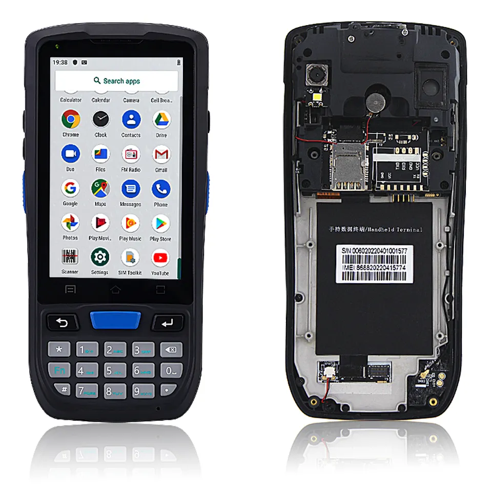 Pda Android 9.0 Mobiele Telefoon Pda Barcode Scanner Rogged Zkc Module Draagbare Pda Met Polsbandjes Voor Winkel, Inventaris