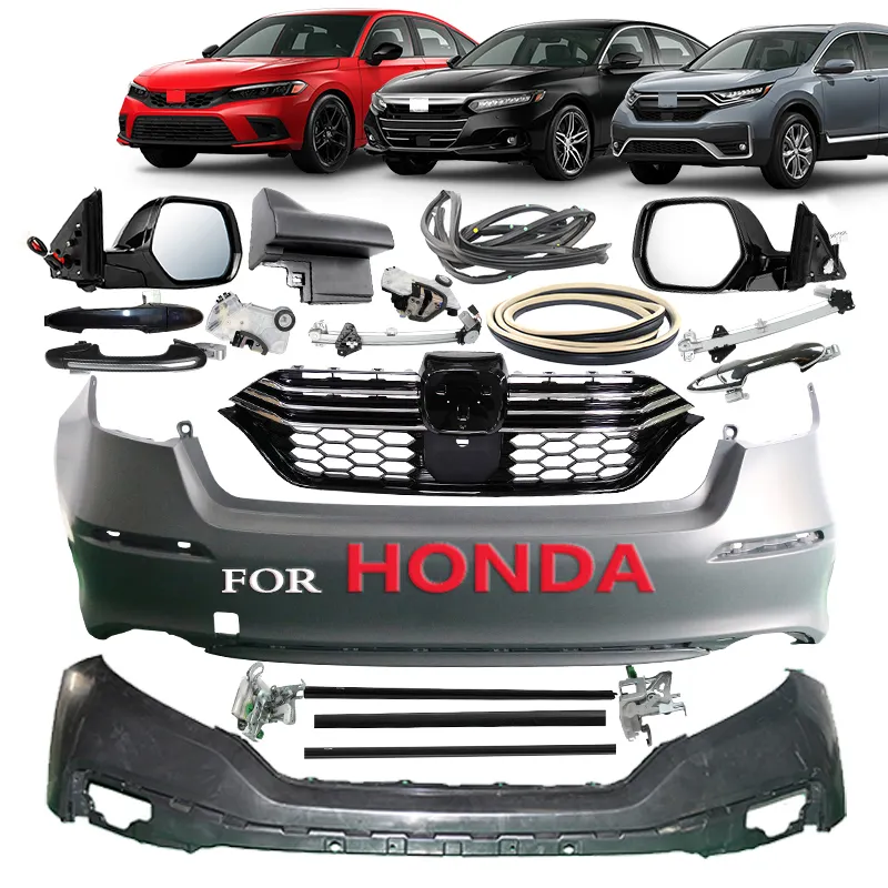 Nhật Bản Tự Động Cơ Thể Hệ Thống Bán Buôn Nhựa Xe Phía Trước Phía Sau Bumper Cho Honda Civic Thành Phố CRV Phù Hợp Phù Hợp HRV Phụ Tùng