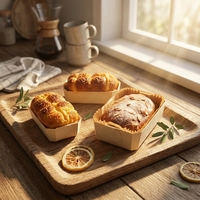 Boîte à gâteau et à pain en bois résistante aux hautes températures pour four à micro-ondes
