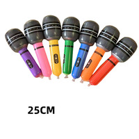 Ballons microphones gonflables en PVC personnalisés pour accessoires DJ, photomaton, chansons, décorations de concerts
