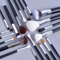 Ensemble de pinceaux de maquillage professionnel de haute qualité, 34 pièces, multi-pinceaux, personnalisez votre propre marque, poils synthétiques naturels, vegan, manche en bois