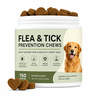 Complément alimentaire premium contre les puces et les tiques pour chiens, sous forme de bouchées molles, pour toutes les races, soin régulier botanique, sans produits chimiques agressifs, 300g