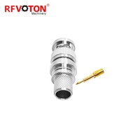 RFVOTON connecteur BNC prise mâle à sertir (EZ) connecteur étanche RF sans soudure pour câble WTR400 RG8