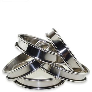 <span class=keywords><strong>Stampo</strong></span> per <span class=keywords><strong>crostata</strong></span> di uova in acciaio inossidabile 90x20mm con bordo arrotolato - Product Image 2