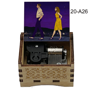 Caja de música de madera de 18 notas con mecanismo de cuerda, <span class=keywords><strong>La</strong></span> <span class=keywords><strong>La</strong></span> <span class=keywords><strong>Land</strong></span>, regalo musical romántico para amigos, familia, festivales, fiestas, decoración del hogar y <span class=keywords><strong>la</strong></span> oficina - Product Image 6