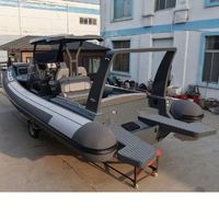 Bateau semi-rigide de 9 m avec coque en aluminium, Achilles Hypalon, capacité de 18 personnes, console à toit rigide, luxe pour la surveillance, fournisseur chinois pour commandes en gros