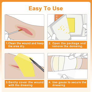 อุปกรณ์ตกแต่งแผลแบบใช้แล้วทิ้งวัสดุตกแต่งทางการแพทย์สารไฮโดรเจลสารยึดเกาะกันน้ำ10ซม. x 10ม. - Product Image 5
