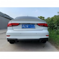 Diffuseur de pare-chocs arrière de haute qualité style RS3 avec embouts d'échappement quadruples pour Audi A3 S3 8V.5 Facelift 2017 2018 2019 2020