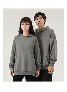 Sweats à capuche unisexe épais et épais en polaire brodée avec sérigraphie personnalisée de haute qualité pour hommes vêtements d'automne - Product Image 5