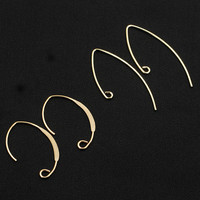 Haute qualité V forme amérique 14K or rempli bijoux accessoires boucle d'oreille crochets