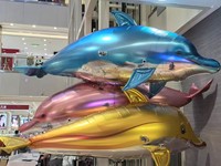 BOYI Inflable Rc Rocket Balloon Flying Rocket Foil Balloon con Rc Control Set