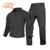 Tenue Tactique de Combat SIKE pour Alpinisme, Combinaison Élastique Respirante à Manches Longues, Camouflage Urbain pour Activités Extérieures