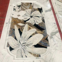 Médaillon mosaïque de marbre fleur